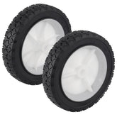 CheeMuii 7-inch wheels pair, front view, universal fit for smooth pushing.