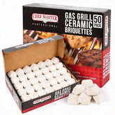 Chef Master ceramic briquettes for gas grill deliver even heat for consistent cooking.