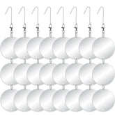 Chephon upgraded bird scare discs set 24 large discs deter birds by sun glare