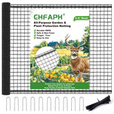 CHFAPH deer fence 4ftx50ft protecting garden crops from deer browsing.
