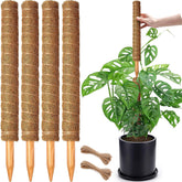 CHIAFFI 4-pack 18-inch moss poles support tall Monstera upright growth indoors.