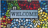 CHICHIC colorful welcome door mat front entrance delivers vibrant style and heavy traffic durability.