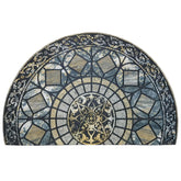 CHICHIC entrance door mat 24x36 blue, non-slip and weather-ready for outdoor entry.
