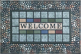 CHICHIC Rectangle Entrance Mat 18x30 at front door with dirt-trapping grooves