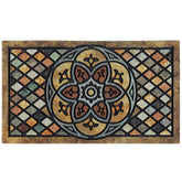 CHICHIC welcome mat with petal design traps dirt at the entry.