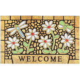 CHICHIC welcome door mat dragonfly design traps dirt at the entrance