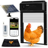 Chickaura automatic coop door with solar panel for reliable solar-powered access