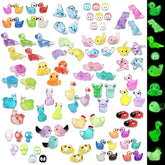 Chicooan glow ducks mini resin animals glow in the dark for fairy gardens and shelves