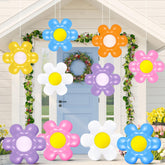 Chitidr spring daisy inflatable ball, 30 cm, ideal for festive tree decor.