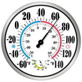 CHIVENIDO 12-inch outdoor thermometer dial for easy distant readings on patio