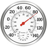 CHIVENIDO outdoor thermometer 12-inch dial with large numbers for quick outdoor readings.