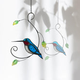 CHRDW colorful hummingbird glass window decor brightens windows
