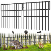 CHTSJQW animal barrier fence 39.5ft with 28 panels blocks digging and protects the yard.