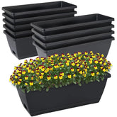 CHUKEMAOYI window box planter pack of 10 with rectangular 17-inch design for indoor outdoor gardening