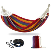 CHULIM Brazilian double hammock with soft-woven cotton fabric for cozy outdoor lounging.