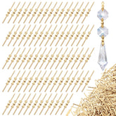 Chunful bow-tie chandelier connector in gold adds secure, stylish touch to crystal fixtures.