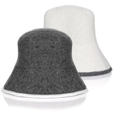 CIATBYYJ wool sauna hat front view showing breathable insulation