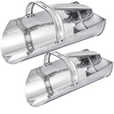 Cididu 2-pack feed scoop big 4qt in action for efficient livestock feeding with reduced waste