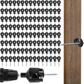 Cididu electric fence insulator 120-pack on wood post for durable spacing