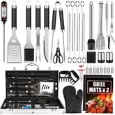 Cifaisi 38-piece BBQ set displayed in aluminum case for easy transport