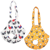 Cilkus chicken holder bag white-yellow 2-pack for safe poultry transport