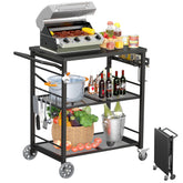 Ciokea folding outdoor grill cart with wheels for easy transport.