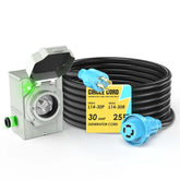 CircleCord twist-lock L14-30P/L14-30R connectors secure generator link