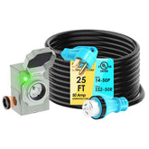 CircleRiver 50A generator cord 25ft for reliable outdoor outage power access.