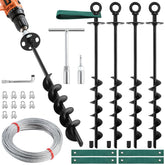 Ciyivak 18-inch ground anchor kit ready for secure outdoor installations in high winds.