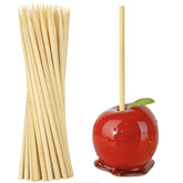 CJFocus bamboo candy apple skewer semi-pointed for secure piercing and smooth dessert dipping.