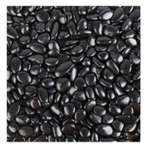 CJGQ Black Pebbles for aquarium gravel, 0.5-1 inch, deep color and shine.