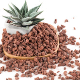 CJGQ red lava rocks half-inch pieces with porous texture for aeration and moisture balance.
