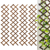 CJGQ wooden lattice wall 4Pack expands to support climbing plants and decorate walls.
