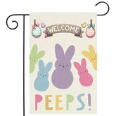 CJYGEGE Welcome Easter Garden Flag, double-sided for cheerful curb appeal.