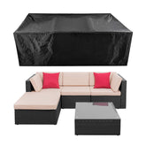 CKCLUU patio conversation set cover front view protects furniture from rain and dust.