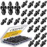 Ckepvo quarter-inch barbed end cap securing leak-free drip tubing