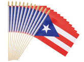 Ckexin 25-pack Puerto Rico flags on handheld sticks for celebrations