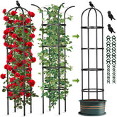 CL FUN Obelisk Trellis Plant Tower supports tall climbers with adjustable height for easy training.