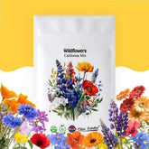 Claix Garden California wildflower seed packet boosts color in the garden.