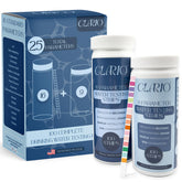 Clario 25in1 water test kit box open for easy home testing.