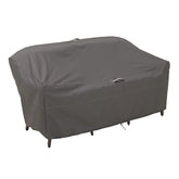 Classic Accessories Ravenna cover on a 76-inch sofa protects furniture from rain and sun.