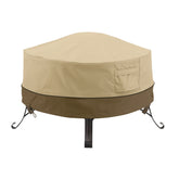 Classic Accessories Veranda fire pit cover fits a 30-inch round pit for weather protection