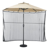 Classic Accessories water-resistant umbrella shade screen on a 68-inch umbrella provides sun protection.
