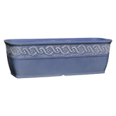 Classic Home & Garden Corinthian trough planter in slate blue for vibrant windowsill displays.