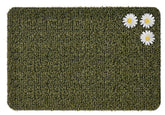 CLEAN MACHINE dirt trapper doormat in Daisy Urban Green at the front door keeps dirt outside.