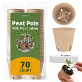 CLEANGOR peat pots 4-inch set reduce transplant shock by planting entire pot.