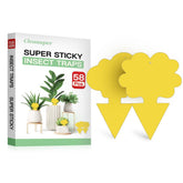 Cleanuper 58-pack yellow flower traps attract gnats for garden pest control