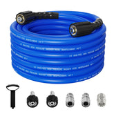 ClearRush 50ft hose shows kink-free flexibility for smooth cleaning tasks