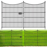 CLEASO 10 panels garden fence with gate overview for yard borders and privacy