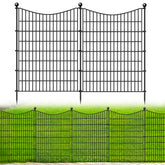 CLEASO 10-panels-no-dig-dog-fence showing quick, no-dig setup for pet yards